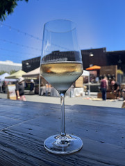 A glass of white wine