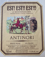 Antinori White Wine Label