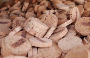 Wine corks cut into pieces