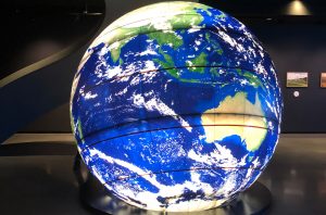 Large illuminated globe