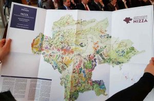 Map of Nizza DOCG wine region in Piedmont, Italy