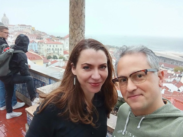 The author and his better half exploring Portugal