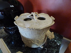 A Wedgewood clay wine cooler for 3 bottles, the library, Basildon park NT