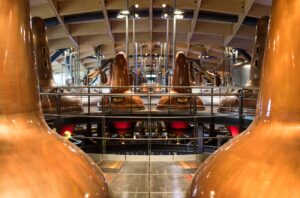 Stills inside The Macallan Distillery 