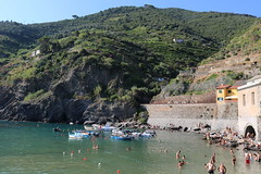 Vernazza: Terrassierte Weingärten oberhalb des Hafens