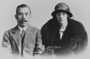 Wedding photo Masataka Taketsuru and Rita