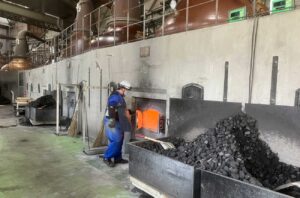 Coal-fired stills at Nikka Whisky's Yoichi Distillery