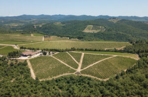 Aerial view of the San Sano estate.