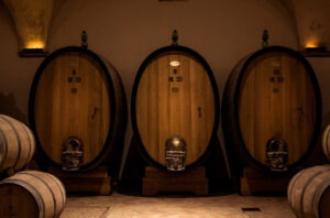 Barrels in the Castiglion del Bosco cellar