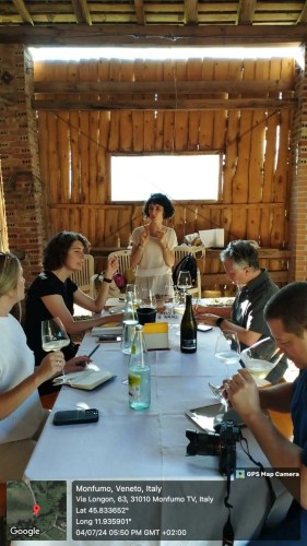 Paula and a bunch of American wine scribes