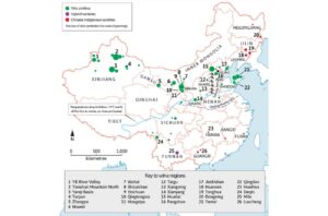 Map of China's wine regions