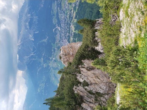 Looking down (down, down) onto Cortina...