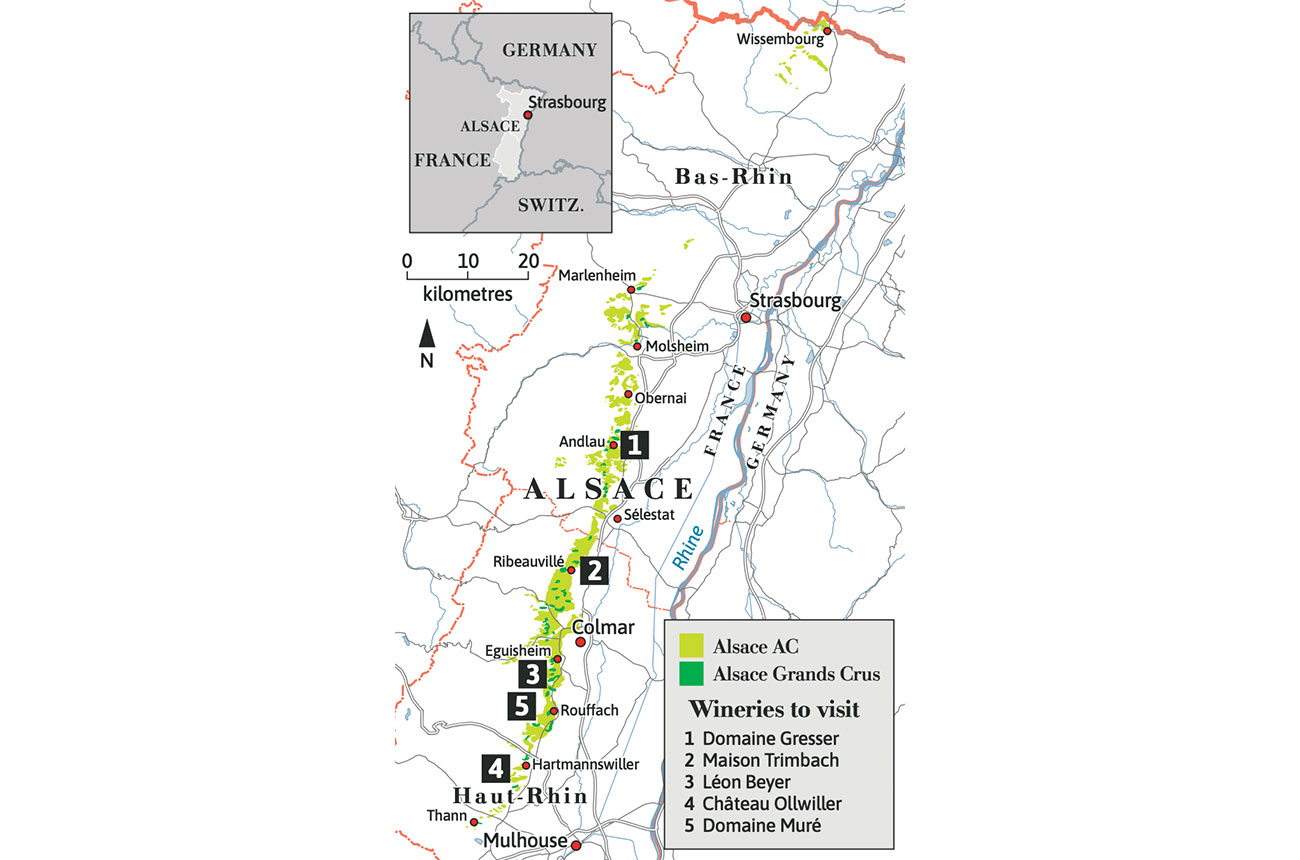 Map of Alsace