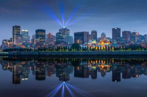 Quebec skyline at night