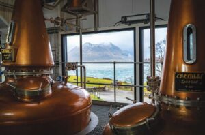 The view from Isle of Raasay Distillery Below: Torabhaig on the Isle of Skye, in the Hebrides