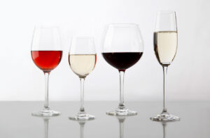 Selection of stemware in different sizes