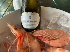 GRANT BURGE with prawns
