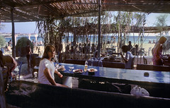 M in George's Restaurant at Paradise Beach, Mykonos 1981